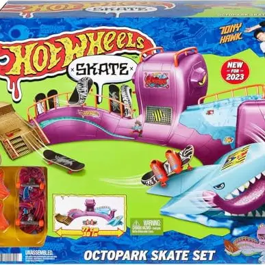 Hot Wheels Skate Octopark Set - Fingerboard und Skateschuhe für Kinder ab 5 Jahren