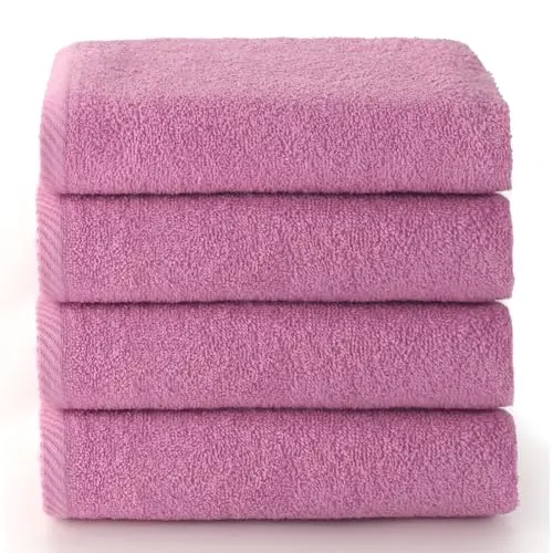 Top Towel - Badetücher - 4 Stück - 30x50 cm - 100 % Baumwolle - Malve