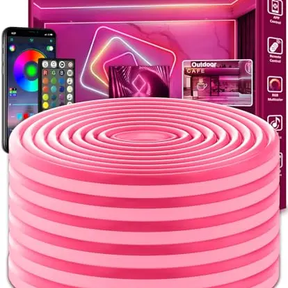 LETIANPAI 36m LED Neon Seillichter mit App/Fernbedienung, flexibles RGB Neonlicht für Outdoor