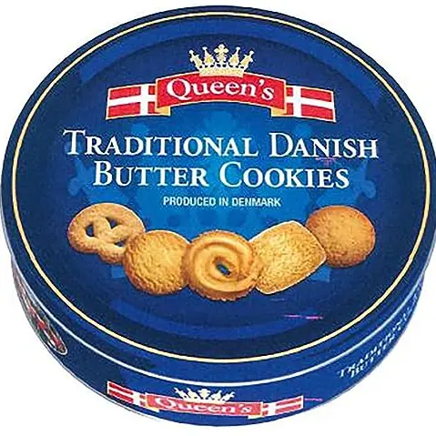 Queen's Danish Butter Cookies - Traditionelle dänische Butterkekse, 500 g