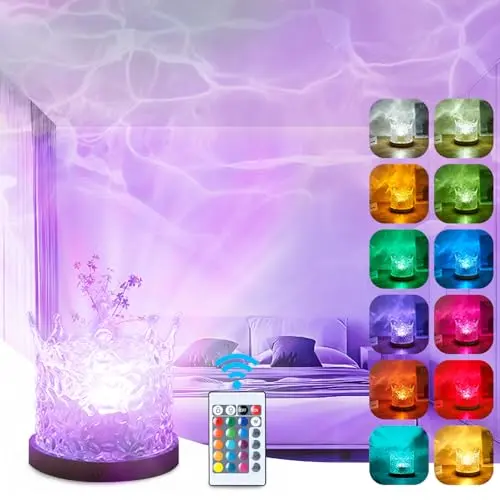 LORESJOY LED Sternenhimmel Projektor mit 16 RGB Farben - Nachtlicht für Kinder und Ambiente, ideal für Party und Date