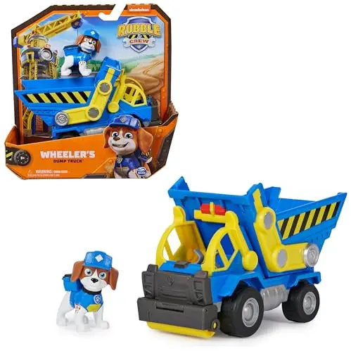 Rubble & Crew Kipplaster mit Wheeler-Figur und Kippbrücke, Spielzeug für Kinder ab 3 Jahren