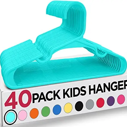 Utopia Home 40 Kinderkleiderbügel - 11,5“ für Baby und Kinder, Blaugrün