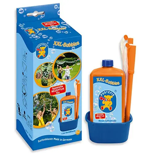 PUSTEFIX XXL-Bubbles - 1000 ml Seifenblasenwasser für Hochzeit und Kindergeburtstag - Riesen-Seifenblasen für alle