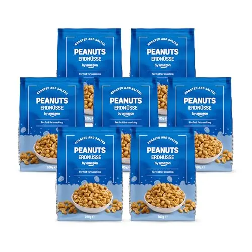 Geröstete und gesalzene Erdnüsse, 200 g, 7 Packungen