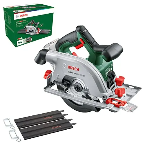 Bosch Akku-Kreissäge UniversalCirc 18V-53 – Präzises Sägen in Holz, max. 53 mm Schnitttiefe, 18 Volt, ohne Akku, Amazon Edition