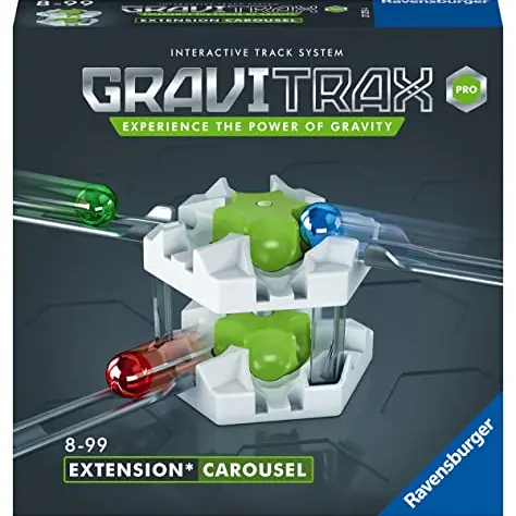 Ravensburger GraviTrax PRO Carousel - Zubehör für spektakuläre Kugelbahnen, Konstruktionsspielzeug für Kids ab 8 Jahren