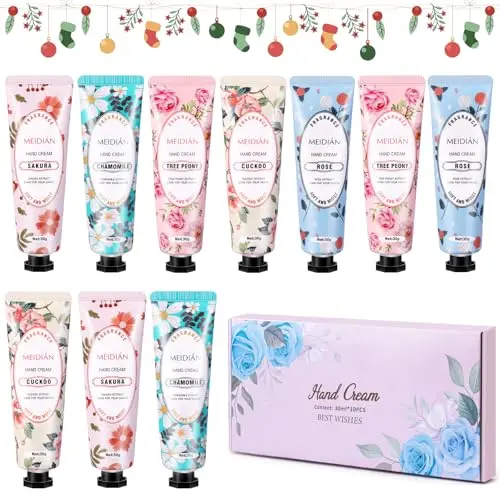 10er Set Mini Handcreme mit Sheabutter – Feuchtigkeitspflege für trockene Hände, ideal zum Muttertag