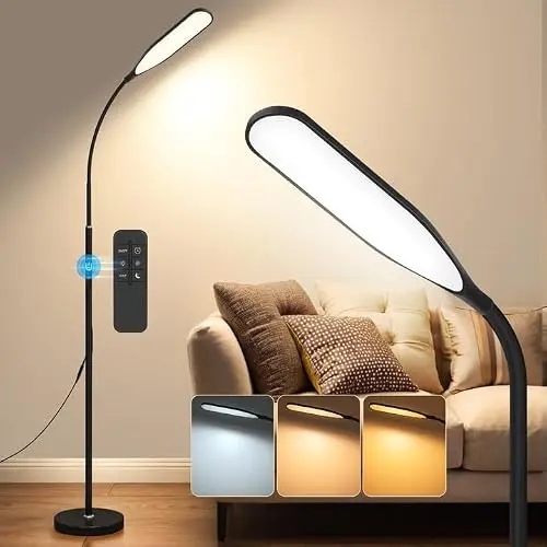 OTREN Dimmbare LED Stehlampe 12W mit Fernbedienung und Touch-Steuerung für Wohnzimmer, Schlafzimmer und Büro