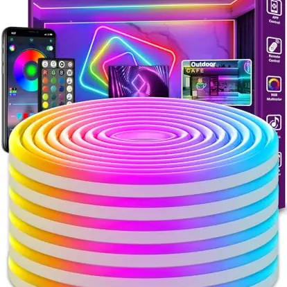 LETIANPAI 36m LED Neon Seillichter - Flexibles, wasserdichtes RGB Licht mit App/Fernbedienung