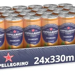 San Pellegrino Aranciata Orangen-Limonade, 24 Dosen à 330ml