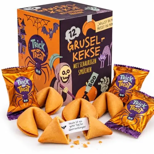 FOOD crew Halloween-Glückskekse mit Vanillegeschmack, 12 Stück