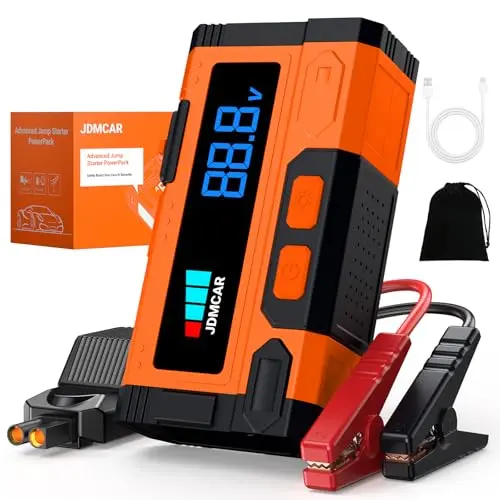 Starthilfe Powerbank für Pkw mit 8000A, LCD & LED Taschenlampe, Autobatterie Booster
