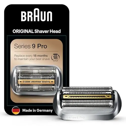 Braun Series 9 Pro Elektrorasierer Scherkopf, Ersatzscherteil für Herren Rasierer, chrom, 1er Pack