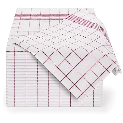 Blumtal Premium Küchentücher 10er Set 50x70cm - OEKO-TEX zertifizierte Geschirrtücher - waschbar bis 95°C - rot