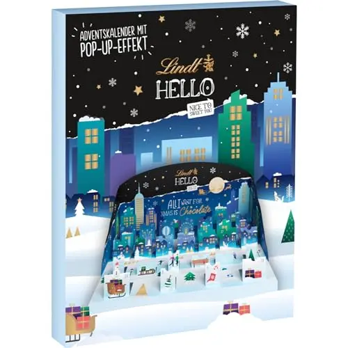 Lindt HELLO Adventskalender 2025 | 243g | Leckere Schokolade für die Weihnachtszeit