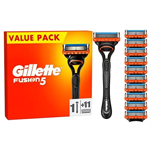 Gillette Fusion5 Rasierer für Männer mit 11 Ersatzklingen für eine gründliche Rasur