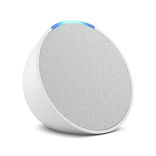 Echo Pop | Kompakter Bluetooth-Lautsprecher mit vollem Klang und Alexa | Weiß