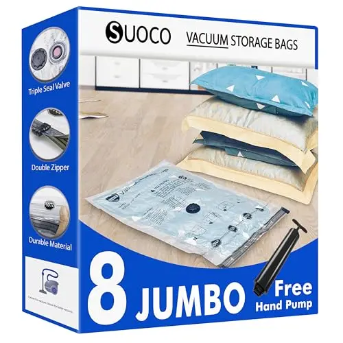 Vakuumbeutel Jumbo für Kleidung 100x70 cm mit Ventil und Pumpe