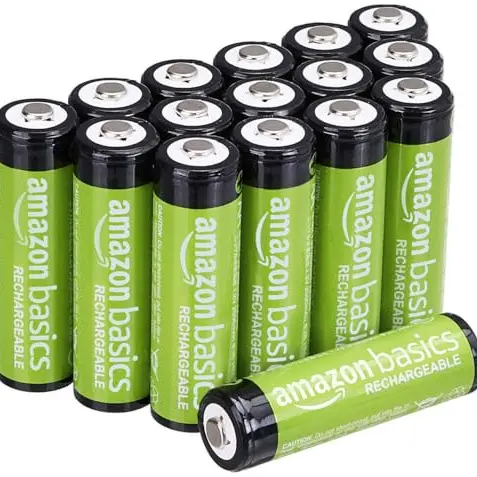 Amazon Basics 16er-Pack AA-NiMH-Akkus, 2000 mAh, wiederaufladbar bis zu 1000x