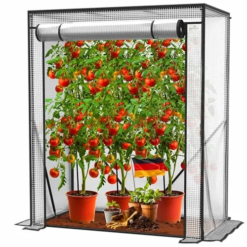 KESSER® Tomatengewächshaus 100 x 50 x 150 cm, inkl. Montagezubehör, ideal für Gemüse, Blumen, Obst