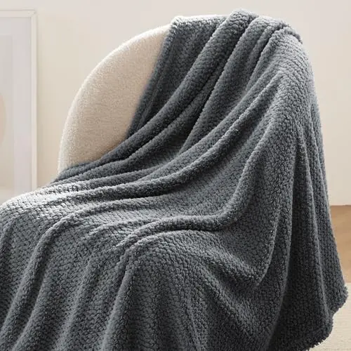 BEDSURE Flauschige Kuscheldecke - Weicher Überwurf für Bett und Couch, Kohle, 150 x 200 cm