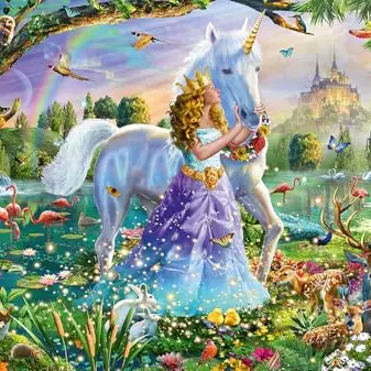 Prinzessin und Einhorn Puzzle