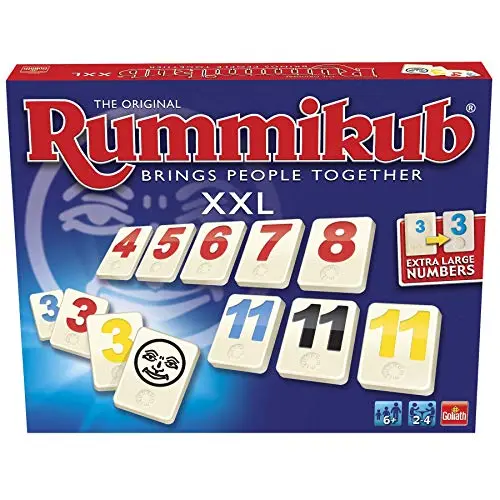 Goliath Rummikub XXL - Kreatives Strategiespiel mit großen Zahlen für ab 7 Jahre