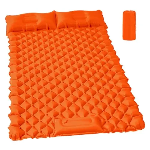 PHYSEN Doppelte Luftmatratze für Camping & Strand – Wasserdicht, 196x125 cm, inkl. Tragetasche