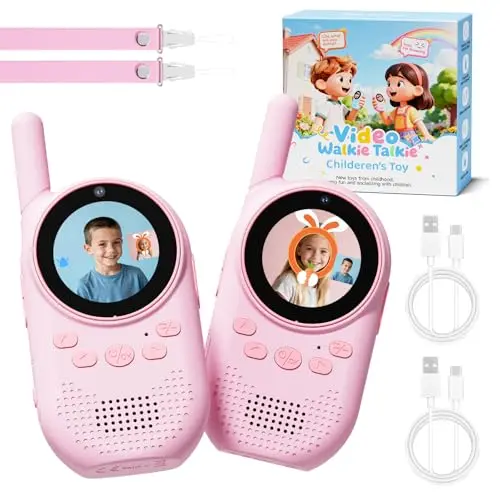 HEWEIMEI Video Walkie Talkie für Kinder - Wiederaufladbare Outdoor-Spielzeuge für Jungen und Mädchen (3-12 Jahre)