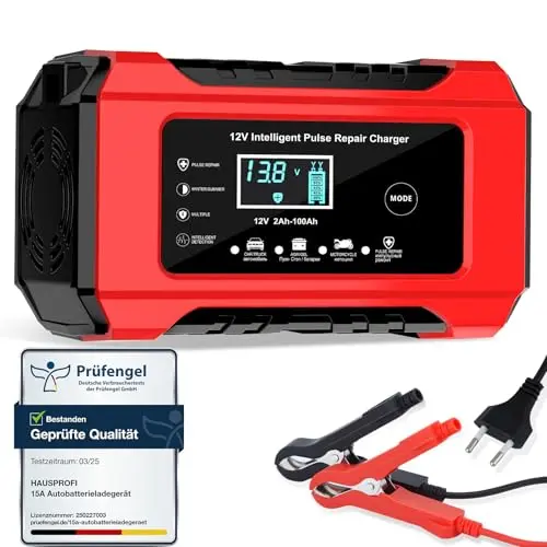 HAUSPROFI Autobatterie Ladegerät 12V 6A mit Reparatur- und Wintermodus