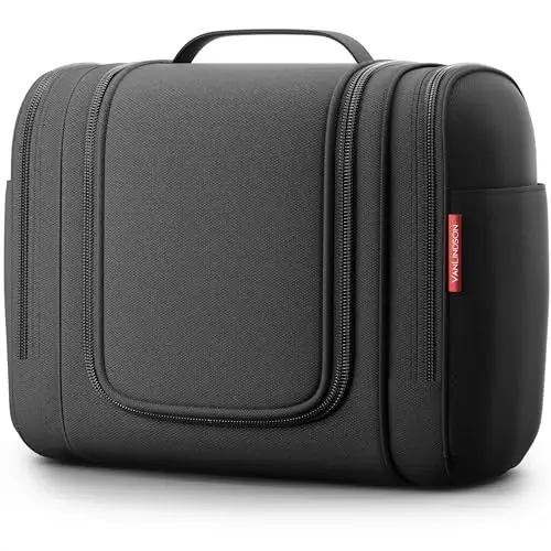 VanLindson Kulturbeutel XXL, 9L, Wasserabweisend, zum Aufhängen, für Damen, Herren und Kinder, Reise- und Waschtasche