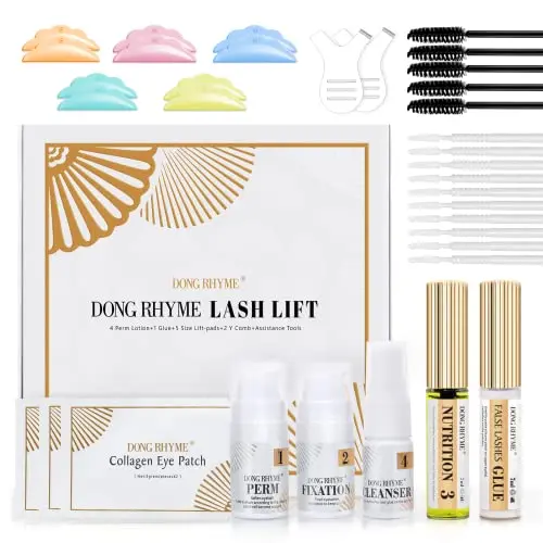 DONG RHYME 2023 Wimpernlift-Set für Zuhause, inklusive Wimpernwelle und Augenbrauenlaminierung