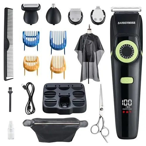 Barberboss Bartschneider für Männer, Haarschneidemaschinen & Nasentrimmer, wasserdicht