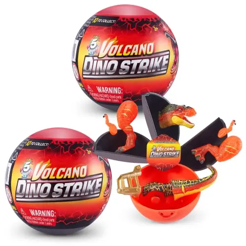 5 Surprise Dino Strike Series 4 Volcano - Dinosaur Mystery Collectible Toy (2 Pack)