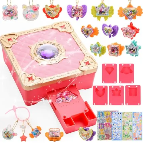 Bastelset für Armbänder 216 PCS - Geschenk für Mädchen 4-9 Jahre - Spielzeug ab 3 Jahre - Weihnachten