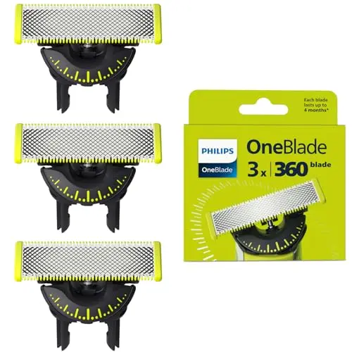 Philips OneBlade 360 - 3 Ersatzklingen für Gesicht und Körper, QP430/60