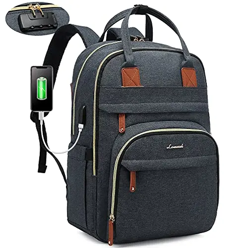 LOVEVOOK Damen Laptop Rucksack - Anti-Diebstahl, groß und geräumig, ideal für Schule, Uni und Arbeit
