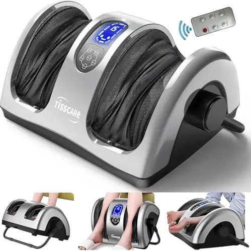 TISSCARE Shiatsu Fußmassagegerät mit Wärme - Elektrisches Fußmassagegerät für Schmerzlinderung und Entspannung