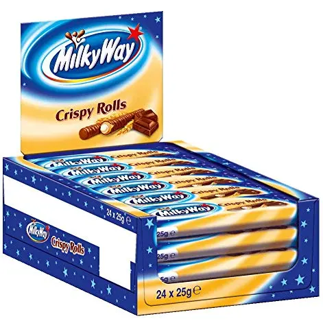 Milky Way Waffelröllchen mit Milchcreme, 24 Stück