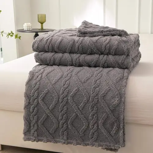 QOFLY Flauschige Fleecedecke - Weiche Wohndecke für Winter, 100x150cm, Ideal für Sofa und Kuscheln