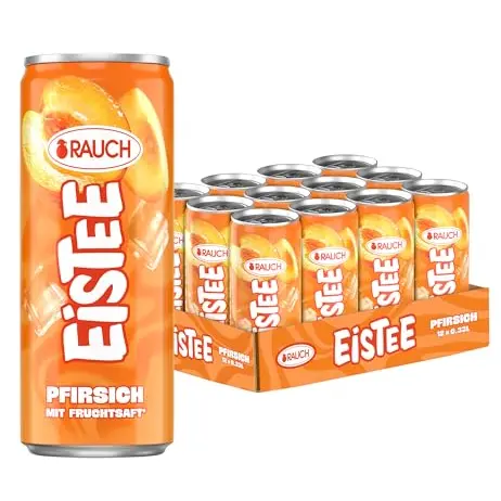 Rauch Eistee Pfirsich | Erfrischendes Getränk | 12x 330ml Dosen