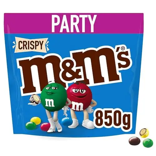 M&M'S Crispy Schokolinsen, Großpackung für Partys, 850g