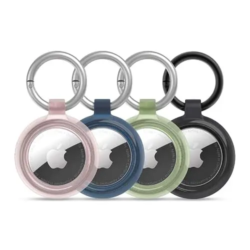 OtterBox AirTags Klarsicht Case für Apple AirTags, 4er-Pack mit Karabiner, stoßfest und dünn, Ocean Life