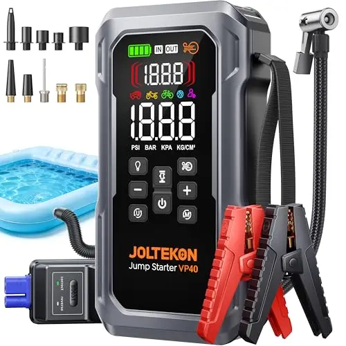 7000A Auto Starthilfe & Powerbank für Pkw mit Kompressor, LED, LCD-Display