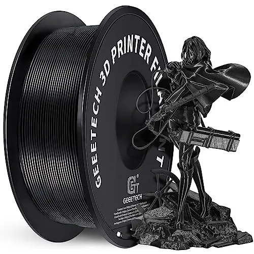 GEEETECH PLA Filament 1,75mm, 1kg spool, Schwarz