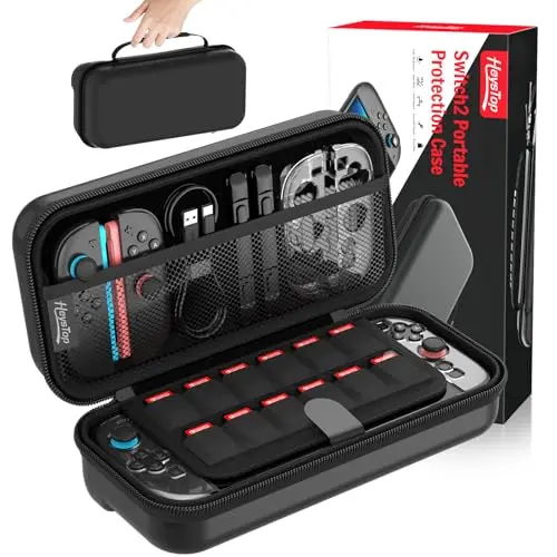 HEYSTOP Tragetasche für Nintendo Switch 2 - Weiche Hülle mit Netzfach