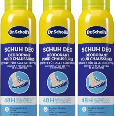 Scholl Fresh Step Geruchsstopp Schuhspray 3x150 ml gegen Gerüche für frische Schuhe