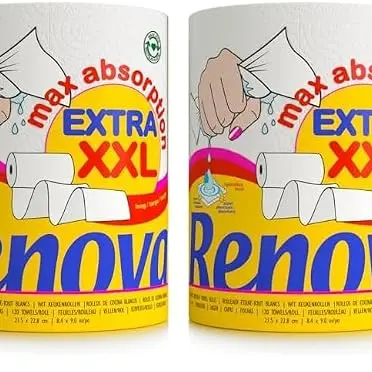 Renova MAX Absorption Extra XXL Küchenpapier, 2 Rollen, Weiß