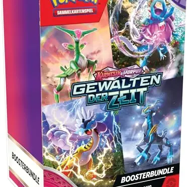 Pokémon Sammelkarten Boosterbundle Karmesin & Purpur – Gewalten der Zeit (6 Booster)